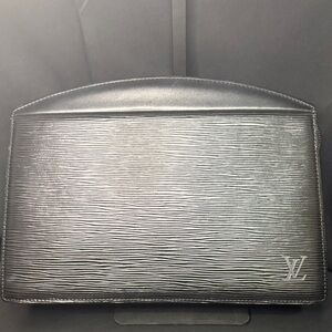 Louis Vuitton Black Leather Clutch